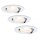 Paulmann Premium Einbauleuchten Set Reflector Coin rund schwenkbar dimmbar LED 3x6,8W 230V Weiß Chrom/Alu