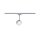 Paulmann 954.73 URail Schienensystems Spot Pellet 6,7W Chrom matt/Weiß 230V dimmbar Metall / Kunststoff
