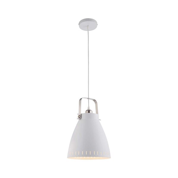 EVA Leuchten Direkt Pendelleuchte, weiss 1xE27 60W Innenleuchte, IP20