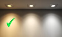 MILI 6er Set Einbauleuchtenn 3W GU10 3000K 230V Eisen gebürstet