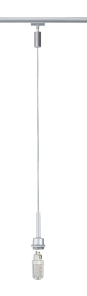 95013.led U-Rail DecoSystems Pendel Blanko mit 1x4W GU10 LED Chrom matt