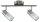 600.81.LED  Paulmann Deckenleuchten Spotlights Zygla Balken 2x4W GU10 LED 230V Eisen gebürstet Metall/Glas