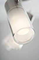 600.82.LED  Paulmann Deckenleuchten Spotlights Zygla Balken 3x4W GU10 LED 230V Eisen gebürstet Metall/Glas