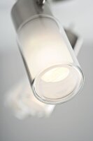 600.82.LED  Paulmann Deckenleuchten Spotlights Zygla Balken 3x4W GU10 LED 230V Eisen gebürstet Metall/Glas