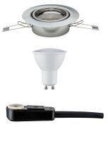 TIP NicePrice Einbauleuchten Set LED schwenkbar 1x3W 230V GU10 51mm Eisen geb