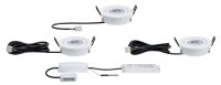 Paulmann SmartHome Zigbee Lens Einbauleuchten Set LED 3x4,8W RGBW schwenkbar 230/24V 15W 80mm Weiß m/Alu Zink