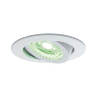 Paulmann SmartHome Zigbee Lens Einbauleuchten Set LED 3x4,8W RGBW schwenkbar 230/24V 15W 80mm Weiß m/Alu Zink