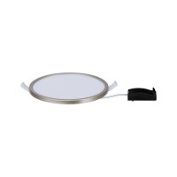 Paulmann Einbauleuchten Set Panel Areo rund dimmbar IP44 1x12W 3000K 230V 180mm Nickel matt/Kunstoff