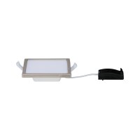 Paulmann Einbauleuchten Set Panel Areo eckig dimmbar IP44 1x8W 3000K 230V 120x120mm Nickel matt/Kunststoff