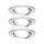 Paulmann Einbauleuchten Set Nova Coin rund schwenkbar LED 3x6,5W 2700K 230V Alu gedreht/Alu