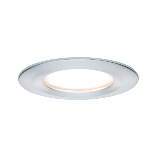 Paulmann Einbauleuchten Set Nova Coin rund starr LED 1x6,5W 2700K 230V Alu ged/Alu