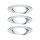 Paulmann Einbauleuchten Set Nova Coin 3-Stufen-dimmbar rund schwenkbar LED 3x6,5W 2700K 230V Alu ged/Alu