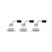 Paulmann Einbauleuchten Set Nova Coin 3-Stufen-dimmbar rund schwenkbar LED 3x6,5W 2700K 230V Chrom/Alu