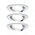 Paulmann Einbauleuchten Set Nova Coin 3-Stufen-dimmbar rund schwenkbar LED 3x6,5W 2700K 230V Chrom/Alu