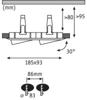Paulmann Einbauleuchten Nova Plus IP65 schwenkbar 2x6W...