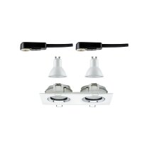 Paulmann Einbauleuchten Nova Plus IP65 schwenkbar 2x6W 230V 4000K GU10 51mm Weiß matt chrom/Alu Zink
