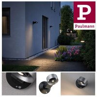 Paulmann Aussenleuchte 230V Cone Lamp IP44 8W 3000K silber anthrazit Alu Acryl