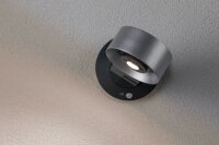 Paulmann Cone LED Außenleuchte mit PIR-Bewegungsmelder, 230V, IP44, 8W, 3000K Warmweiß, Aluminium/Acryl, Silber/Anthrazit
