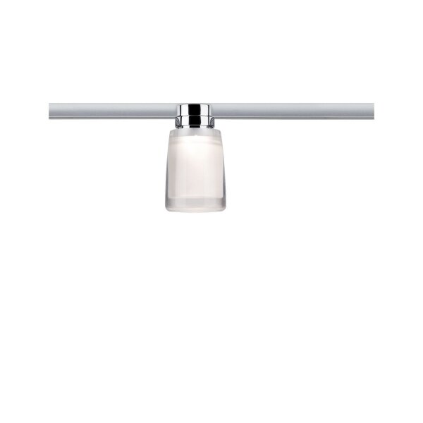 Paulmann URail Ceiling Safira 1x5,2W Chrom/Klar/Satin 230V Metall/Acryl