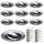 10er Set  Paulmann Einbauleuchten schwenkbar Alu Schwarz Einbaustrahler 10er Pack inkl. GU10 Sockel für LED geeignet