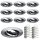 10er Set  Paulmann Einbauleuchten schwenkbar Alu Schwarz Einbaustrahler 10er Pack inkl. GU10 Sockel für LED geeignet