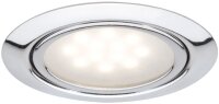 Paulmann Möbel Einbauleuchten Set LED 1W Verbauch  12VA 230/12V 65mm Chrom/Metall