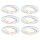 6x  Paulmann SmartHome Bluetooth Goal Einbauleuchten Set LED 5,8W dimmbar schwenkbar 230/24V 51mm Weiß m/Alu Zink 500.06.06