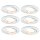 6x  Paulmann SmartHome Bluetooth Goal Einbauleuchten Set LED 5,8W dimmbar schwenkbar 230/24V 51mm Weiß m/Alu Zink 500.06.06