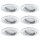 6x  Paulmann SmartHome Bluetooth Goal Einbauleuchten Set LED 5,8W dimmbar schwenkbar 230/24V 51mm Weiß m/Alu Zink 500.06.06
