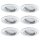 6x  Paulmann SmartHome Bluetooth Goal Einbauleuchten Set LED 5,8W dimmbar schwenkbar 230/24V 51mm Weiß m/Alu Zink 500.06.06