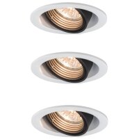 3x  Paulmann Premium Einbauleuchtenn Daz rund dimmbar...