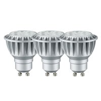 3x  Paulmann Premium Einbauleuchtenn Daz rund dimmbar schwenkbar 8W LED 230V GU10 Weiß m./Schw. 926.81.3.LED 2700K