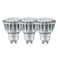 3x  Paulmann Premium Einbauleuchtenn Daz rund dimmbar schwenkbar 8W LED 230V GU10 Weiß m./Schw. 926.81.3.LED 2700K