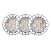 3x  Paulmann Premium Einbauleuchtenn Daz rund dimmbar schwenkbar 8W LED 230V GU10 Weiß m./Schw. 926.81.3.LED 2700K