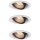 3x  Paulmann Premium Einbauleuchtenn Daz rund dimmbar schwenkbar 8W LED 230V GU10 Weiß m./Schw. 926.81.3.LED 2700K