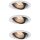 3x  Paulmann Premium Einbauleuchtenn Daz rund dimmbar schwenkbar 8W LED 230V GU10 Weiß m./Schw. 926.81.3.LED 2700K