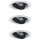 3x  Paulmann Premium Einbauleuchtenn Daz rund dimmbar schwenkbar 8W LED 230V GU10 Weiß m./Schw. 926.81.3.LED 2700K