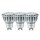 3x  Paulmann Premium Einbauleuchtenn Daz rund dimmbar schwenkbar 8W LED 230V GU10 Weiß m./Schw. 926.81.3.LED 2700K