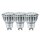 3x  Paulmann Premium Einbauleuchtenn Daz rund dimmbar schwenkbar 8W LED 230V GU10 Weiß m./Schw. 926.81.3.LED 2700K