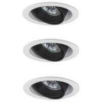 3x  Paulmann Premium Einbauleuchten Daz rund schwenkbar 4,5W LED 230V GU10 Weiß m./Schw. 926.81.3.LED3000K