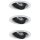 3x  Paulmann Premium Einbauleuchten Daz rund schwenkbar 4,5W LED 230V GU10 Weiß m./Schw. 926.81.3.LED3000K
