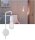 WallCeiling Calvani WL max 1x40W E27 Weiß 230V Metall