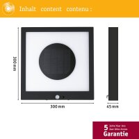 Outdoor Solar Panel Taija IP44 3000K 120 lumen Bewegungsmelder Anthrazit