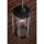 3x Outdoor 230V Wandleuchte IP44 E27 Klarglas/Grau ohne LM