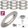 Paulmann Einbauleuchten Set rund starr LED 9x4,5W 230V Eisen gebürstet/Metall 9x340Lumen