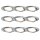 TIP Einbauleuchten 9er Set rund schwenkbar LED 3-Stufen-dimmbar 9x4,8W 475 lumen 230V 51mm Eisen gebürstet/Metall