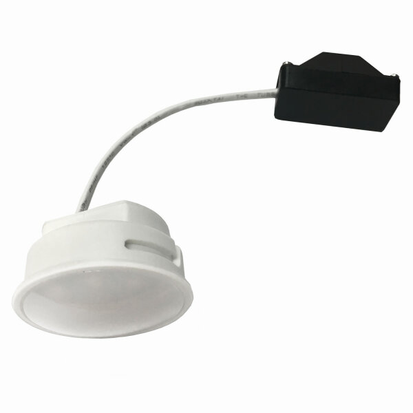 3 x LED Modul und Einbauleuchten in Silber MR16 50mm Warmweiß 3000K Satiniert 120° Raumlicht 400 Lumen 5W = 40W - geringe Einbautiefe