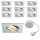 9x 5W Paulmann Einbauleuchten Set Coin Satin eckig schwenkbar inkl Mili LED 3000K, 51mm Chrom/Alu Zink Silber Einbau Warmweiss