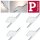 4er Set -  Paulmann URail Spot Uplight Case 16W Weiß 230V Metall