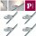 4er Set -  Paulmann URail Spot Uplight Salto 16W Chrom matt 230V Metall